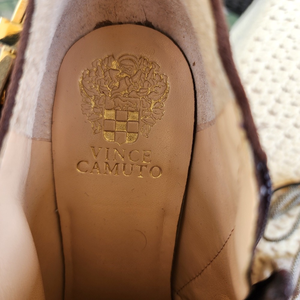 Vince Camuto Vanny Womens Brown Leather 3inches Heel Ankle Bootie Women's 8.5 - Picture 8 of 9